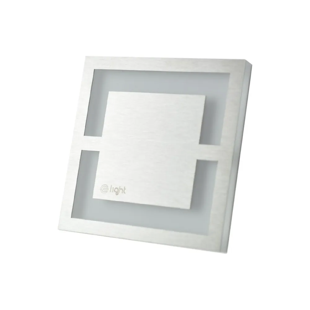 QUADRO BIAŁY/ SREBRNY OPRAWA SCHODOWA LED 0.6W NW 4000K 14LM IP20 TWORZYWO/ ALUMINIUM