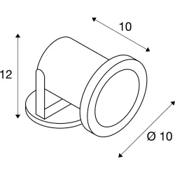 NAUTILUS STAL NIERDZEWNA OPRAWA SUFITOWA NT 1X GX5.3/ 35W IP67 STAL NIERDZEWNA 304/ SZKŁO