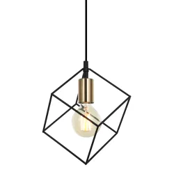 MORESTEL CZARNY/ ZŁOTY OPRAWA WISZĄCA 1X E27/ 40W IP20 STAL