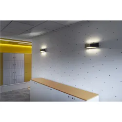CARISO WL CZARNY/ MOSIĄDZ OPRAWA ŚCIENNA KINKIET NT LED 21W WW 2700K 580LM IP20 ALUMINIUM