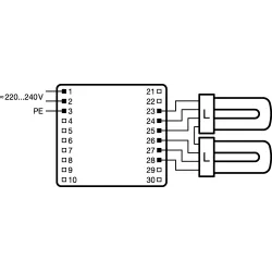 QTP-DL STATECZNIK ELEKTRONICZNY 2X 36W-40W 220-240 VS 20