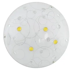 ASTRO BIAŁY/ ŻÓŁTY OPRAWA SUFITOWA PLAFON LED 10W CW 6500K 660LM 30X30 IP20 METAL/ SZKŁO