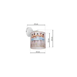 BALLERINA MULTIKOLOR OPRAWA ŚCIENNA KINKIET NT LED 1X E27/ 60W IP20 METAL/ TWORZYWO