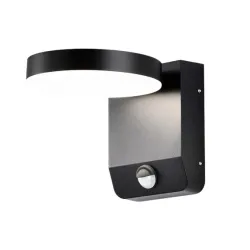 IVER CIEMNY SZARY OPRAWA ŚCIENNA KINKIET LED 20W NW 4000K 1484LM IP54 CZUJNIK RUCHU ALUMINIUM/ PVC