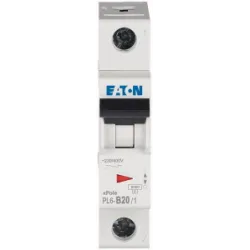 PL6-B20/1 WYŁĄCZNIK NADPRĄDOWY B 20A 1P 1M 6KA