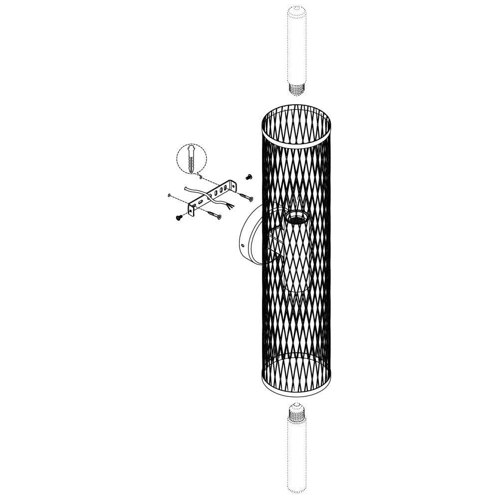 REDCLIFFE CZARNY OPRAWA ŚCIENNA-SUFITOWA NT 2X E27/ 40W IP20 STAL