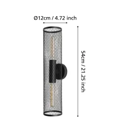 REDCLIFFE CZARNY OPRAWA ŚCIENNA-SUFITOWA NT 2X E27/ 40W IP20 STAL