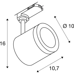 ENOLA BIAŁY OPRAWA SYSTEMOWA TRACK REFLEKTOR 3F LED 11W WW 3000K 1040LM 55ST IP20 ALUMINIUM