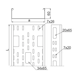 KAP300H60/3 KORYTKO KABLOWE 300H60 3M 1.5MM