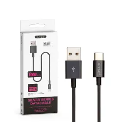 PRZEWÓD USB TYP: C / 1M / CZARNY