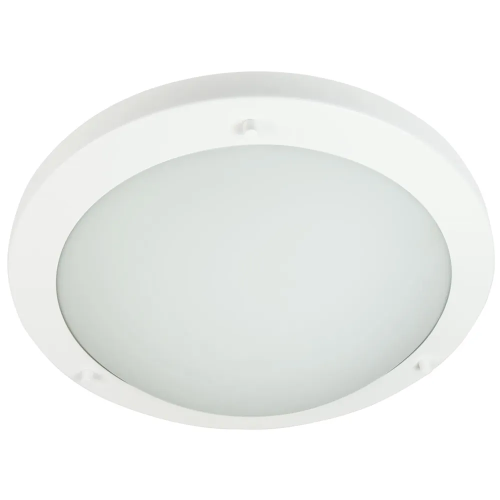 AQUILA BIAŁY OPRAWA SUFITOWA PLAFON LED 10W CW 6500K 660LM 31X31IP44 METAL/ SZKŁO