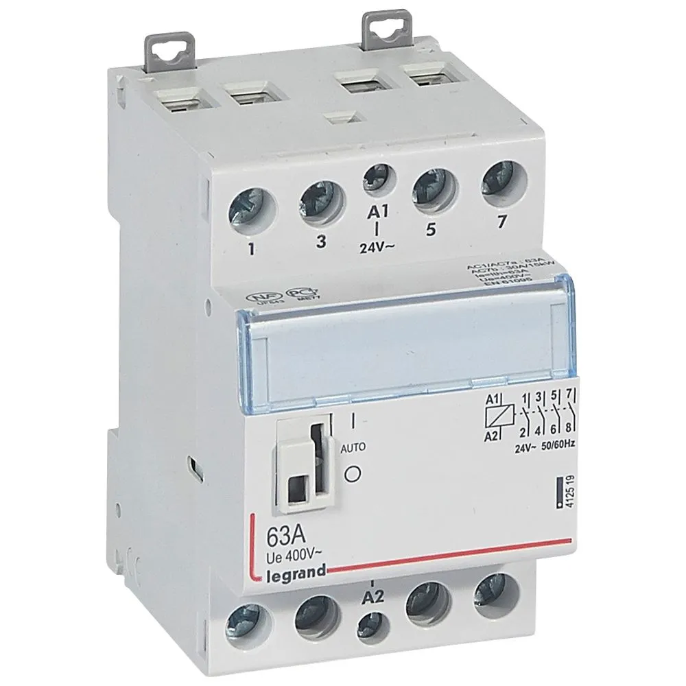 SM 363 STYCZNIK MODUŁOWY 63A 4Z 3M 4NO 24V AC Z MANIPULATOREM