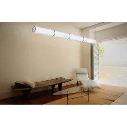 BAMBOO BIAŁY OPRAWA WISZĄCA LED 96W WW 3000K 8160LM IP20 PVC/ METAL