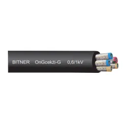 ONGCEKŻI-G 2X  2.5+2.5 CZARNY KABEL GÓRNICZY GUMOWY LINKA 0.6/1KV KL.5 EKRAN NA ŻYŁACH UNIEP OLEJ
