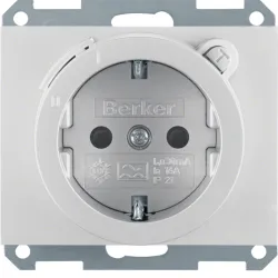 K.5 MODUŁ ALUMINIUM GNIAZDO 1X SCHUKO Z WYŁĄCZNIKIEM RÓZNICOWO PRĄDOWYM