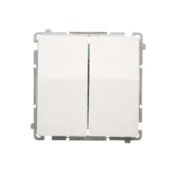 SIMON BASIC MODUŁ BIAŁY ŁĄCZNIK SERYJNY ZACISKI SPRĘŻYNOWE 10AX 250V