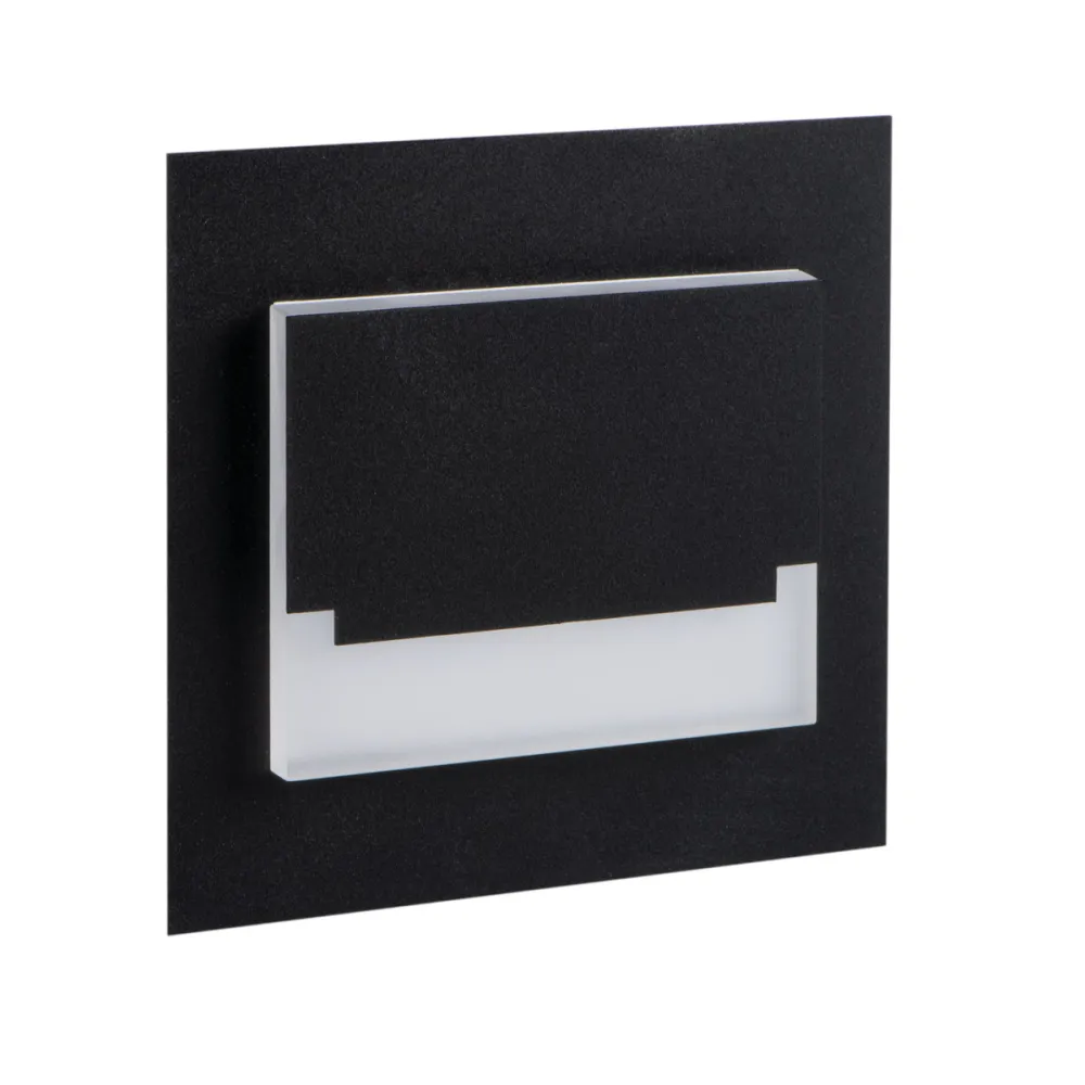 SABIK MINI LED B-WW CZARNY OPRAWA SCHODOWA LED KWADRAT 0.8W WW 3000K 13LM IP20 STAL/ TWORZYWO