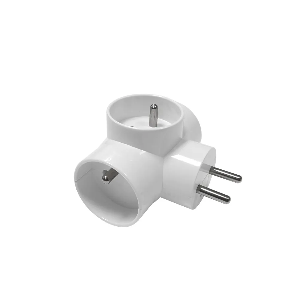 ZARK KRW BIAŁY ROZGAŁĘŹNIK 3X Z/U OKRĄGŁY 16A MAX 2300W IP20 TWORZYWO