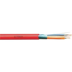 HTKSHEKW FE180/PH90  1X2X1.8 CZERWONY KABEL TELEKOMUNIKACYJNY OGNIOODPORNY EKRAN ŻYŁY KOLOROWE