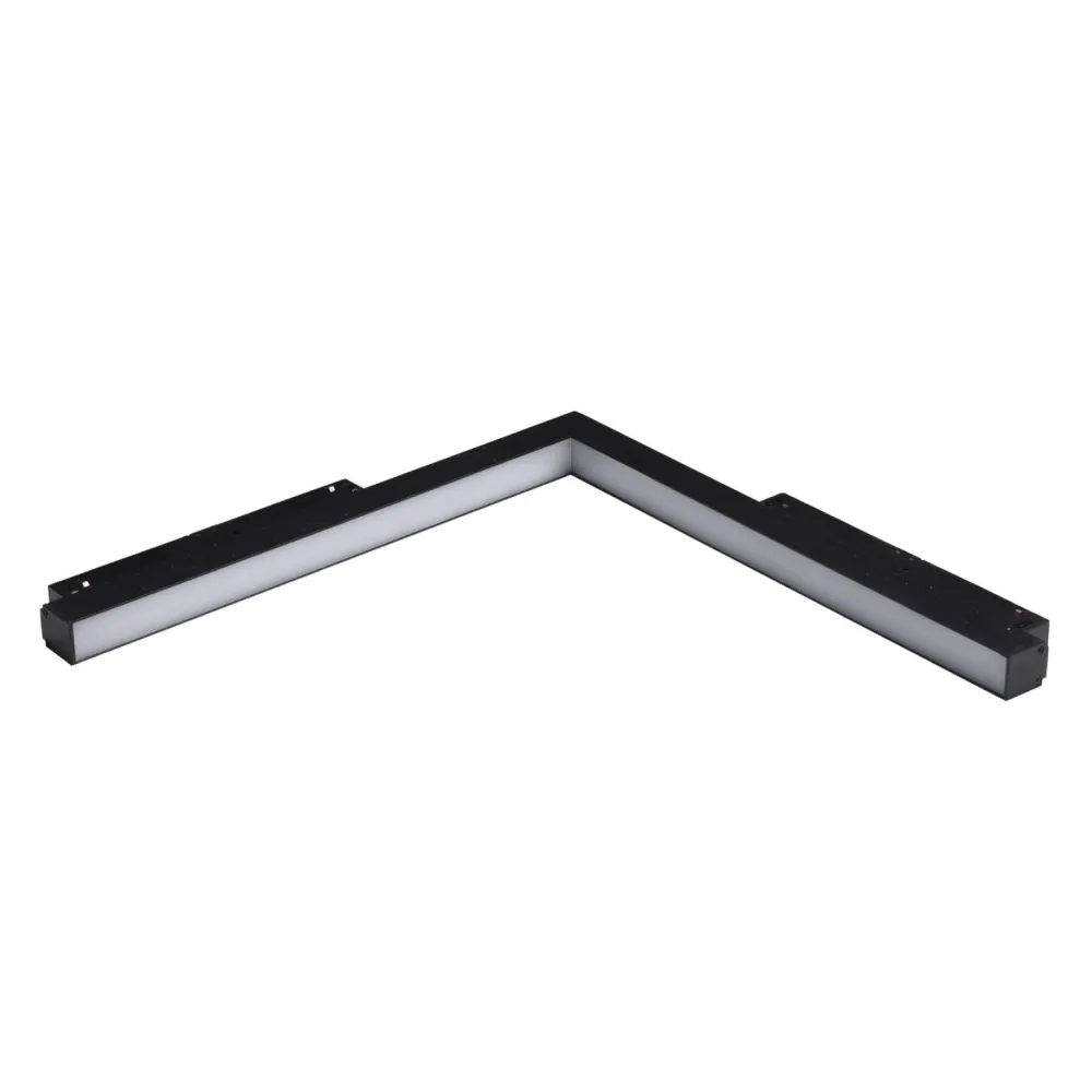SAGA MAGNETIC CORNER B CZARNY OPRAWA SYSTEMOWA TRACK  LED 24W WW 3000K 1200LM IP20 METAL