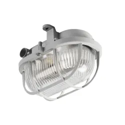 MILO 7040T/P SZARY OPRAWA OŚWIETLENIOWA KANAŁOWA 1X E27 MAX 60W IP43 Z SIATKĄ PLASTIKOWĄ