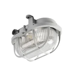 MILO 7040T/P SZARY OPRAWA OŚWIETLENIOWA KANAŁOWA 1X E27 MAX 60W IP43 Z SIATKĄ PLASTIKOWĄ