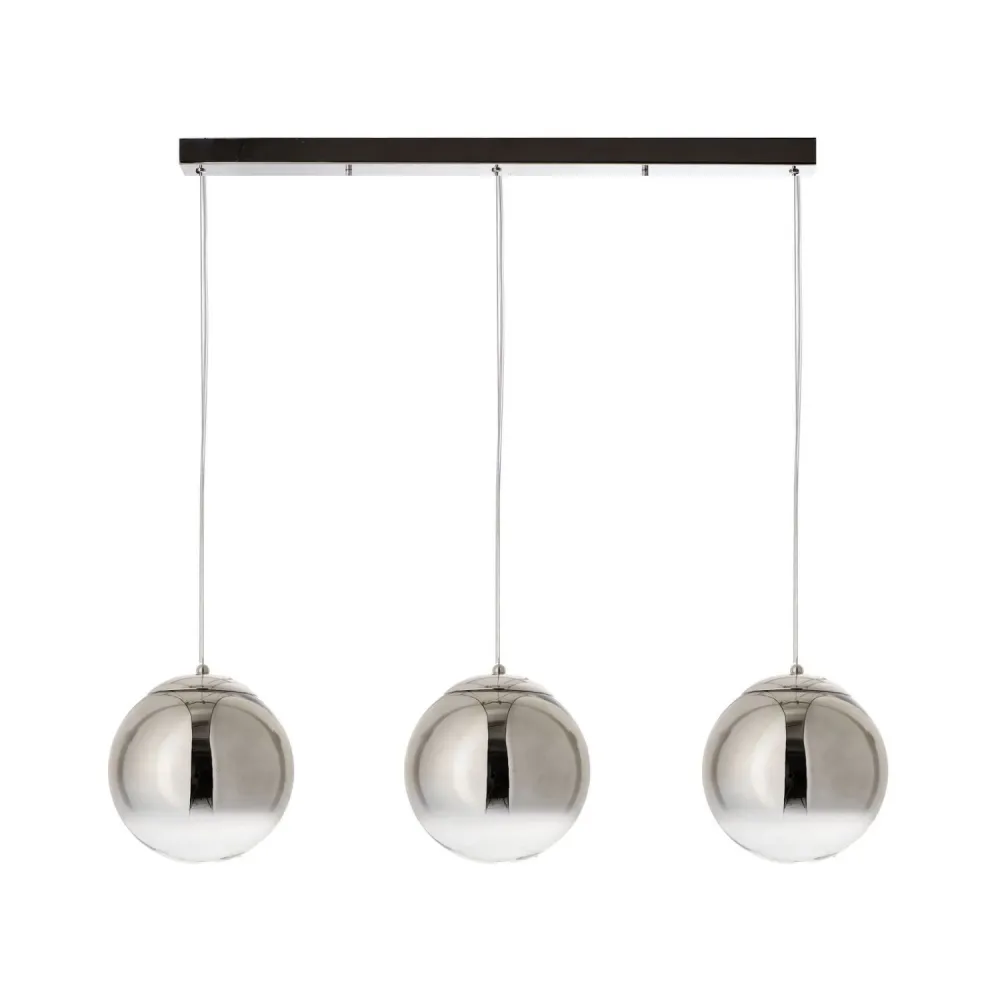 IRIS 3 LINE CHROM/ PRZEZROCZYSTY OPRAWA WISZĄCA 3X E27/ 60W IP20 METAL/ SZKŁO