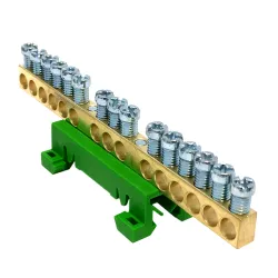 PE15 KOLOR ZIELONY 15X16MM2 LISTWA ZACISKOWA UZIEMIAJĄCA