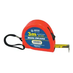 MIARA ZWIJANA 2M/13MM TAŚMA STAL.BIAŁA LUB ŻÓŁTA, OB.KOLOR