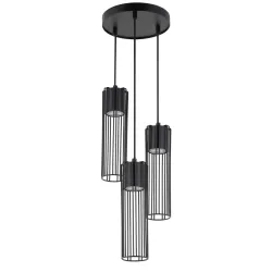 FOBIA CZARNY OPRAWA WISZĄCA 3X GU10/ 25W LED IP20 STAL LAKIEROWANA