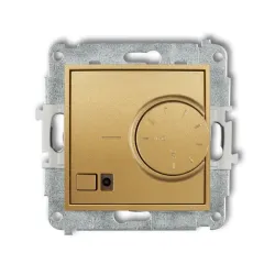 ICON ZŁOTY MECHANIZM ELEKTRONICZNEGO REGULATORA TEMPERATURY Z CZUJNIKIEM PODPODŁOGOWYM