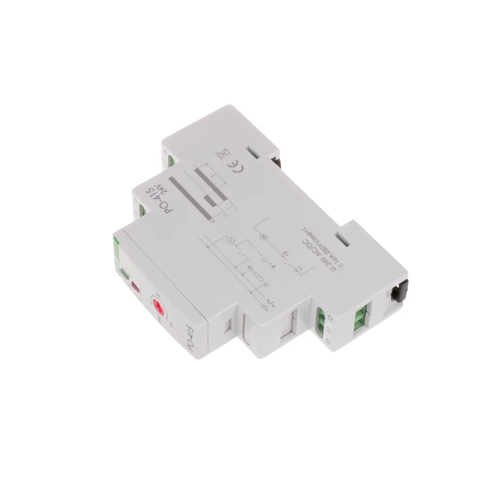 PO-415 PRZEKAŹNIK CZASOWY 10A 1P 1-15MIN 1M 24V AC/DC OPÓŹNIONE ODPADANIE