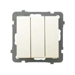 AS MODUŁ ECRU ŁĄCZNIK 3X ZACISKI SPRĘŻYNOWE  10AX 250V