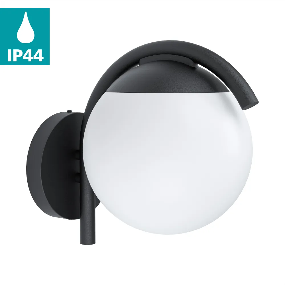 PRATA VECCHIA CZARNY/ BIAŁY OPRAWA ŚCIENNA KINKIET 1X E27/ 28W IP44 STAL CYNKOWANA/ TWORZYWO