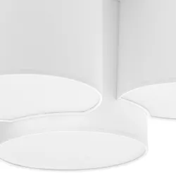 MONA WHITE BIAŁY OPRAWA SUFITOWA PLAFON NT 3X E27/ 15W IP20 METAL/ TKANINA/ TWORZYWO
