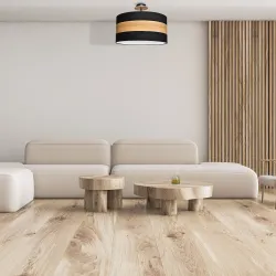 TERRA CZARNY/ DREWNO NATURALNE OPRAWA SUFITOWA 3X E27/ 60W IP20 METAL/ TKANINA/ DREWNO