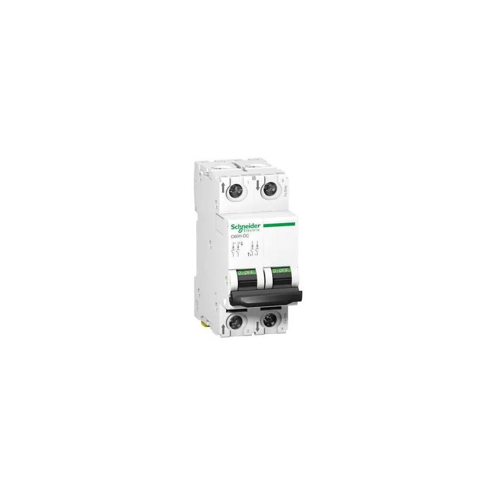 Schneider Electric Wyłącznik nadprądowy Acti9 C60H-DC-C50-2 C 50A 2-biegunowy, A9N61538