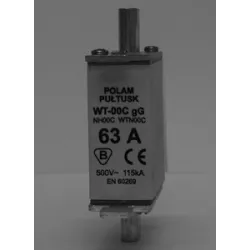 WT-00C NH000 GG P  80A WKŁADKA TOPIKOWA PRZEMYSŁOWA ZWŁOCZNA 500V BM WT-NH zamiennik 007922