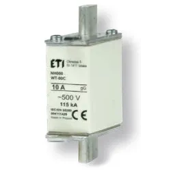 WT-00C NH000 GG P  80A WKŁADKA TOPIKOWA PRZEMYSŁOWA ZWŁOCZNA 500V BM WT-NH zamiennik 007922