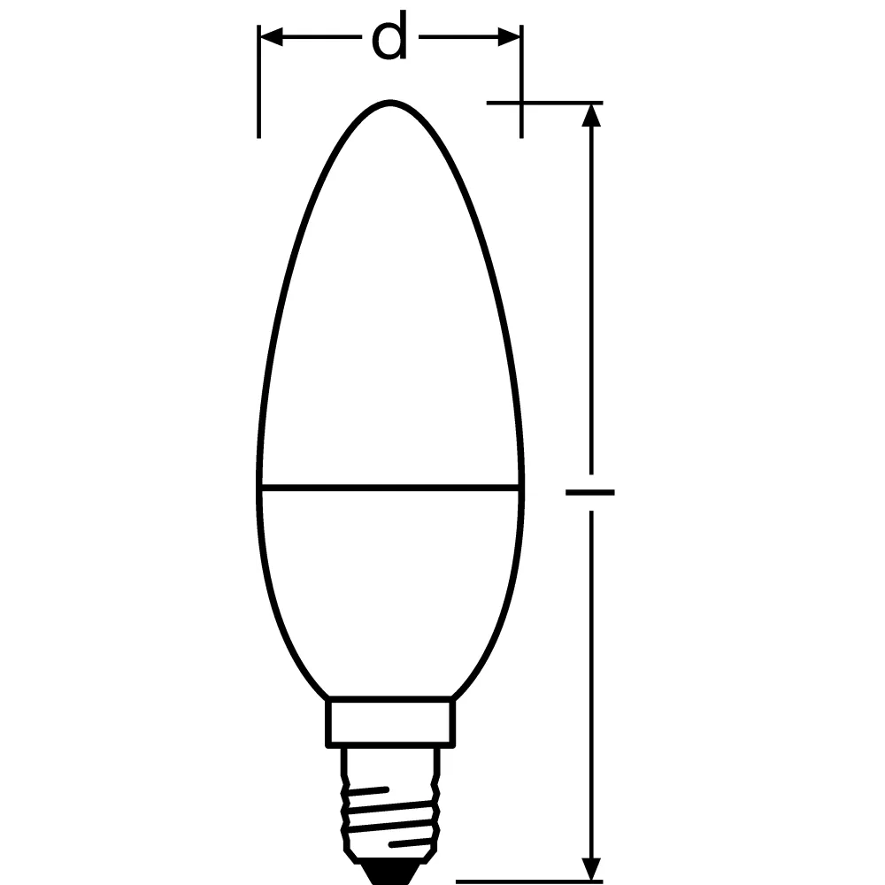 LED VALUE CLASSIC B ŻARÓWKA LED ŚWIECZKA 5W/40W E14 230V MATOWA 840 NW 4000K 470LM 115ST B38