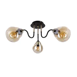 UNICA CZARNY/ ZŁOTY OPRAWA SUFITOWA 3X E27/ 40W IP20 METAL