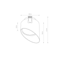 HVAR CZARNY OPRAWA SUFITOWA PT 1 GX53 12W ONLY LED IP20 ALUMINIUM