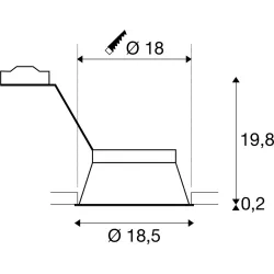 HORN CZARNY OPRAWA SUFITOWA PT 1X GU10/ 75W IP20 STAL