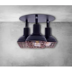 LOGAN CZARNY OPRAWA SUFITOWA SPOT 3X E14/ 40W IP20 METAL