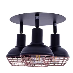 LOGAN CZARNY OPRAWA SUFITOWA SPOT 3X E14/ 40W IP20 METAL