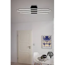 RONCADE 1 CZARNY/ BIAŁY OPRAWA SUFITOWA NT LED 21W WW 3000K 2800LM IP20 STAL/ ALUMINIUM/ TWORZYWO