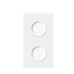 SIMON 100 BIAŁY MAT PANEL 2 KROTNY  GNIAZDA ZASILAJĄCE  2X