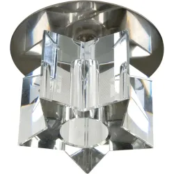 SK-22 CHROM/ TRANSPARENTNY OPRAWA SUFITOWA PT 1X G4/ 20W 12V IP20 METAL/ SZKŁO