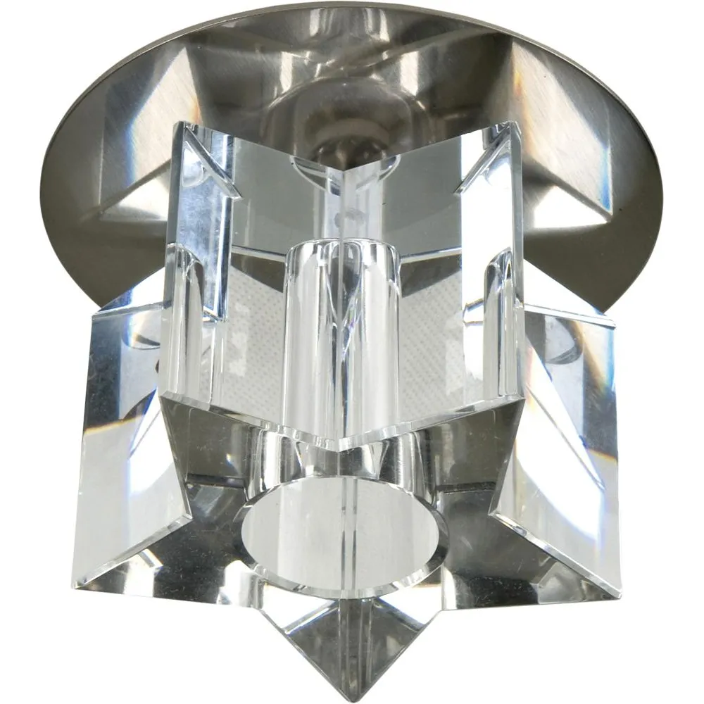 SK-22 CHROM/ TRANSPARENTNY OPRAWA SUFITOWA PT 1X G4/ 20W 12V IP20 METAL/ SZKŁO
