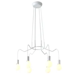 BASSO BIAŁY OPRAWA WISZĄCA 6X E27/ 40W IP20 METAL